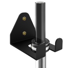 YZZHAJ Olympic Barbell Hanger,Garage Gym Bar Wall Rack,Vertical 1 hook black
