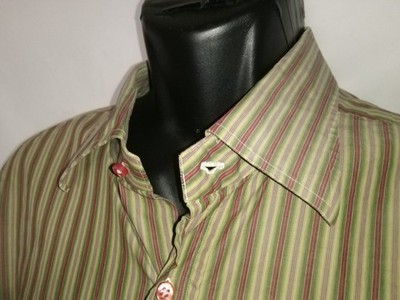 Barba Napoli Stripe Long Sleeve Shirt Sz 46 18.5