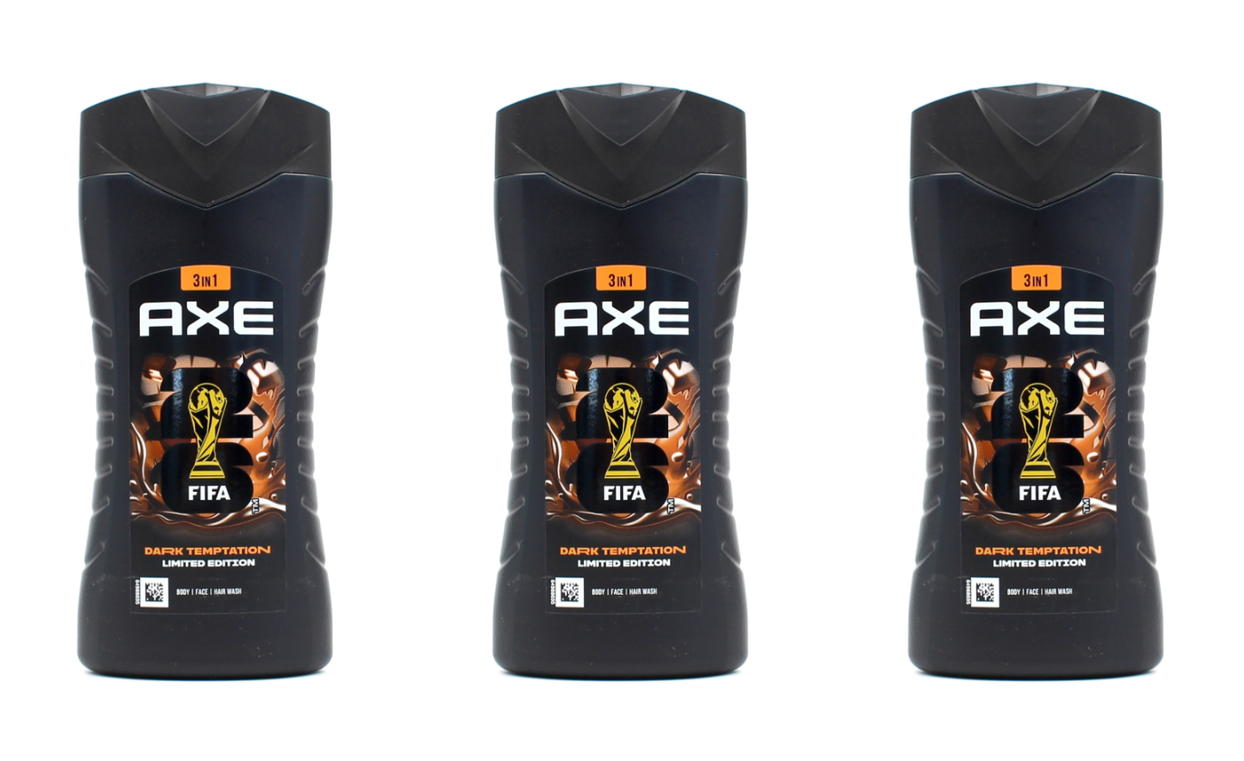 (11,66€/L) AXE Dark Temptation 12 h 12 x 250 ml 3in1 Duschgel Shampoo - Bild 3