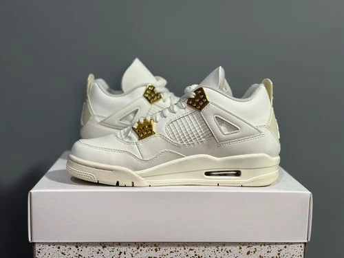👟Air Jordan 4 Retro 'Platinum' Women's Sneakers -AQ9129-170
