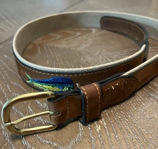 Zep Pro Belt Dolphin Yacht Brass Buckle Size 38