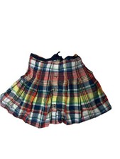 POLO RALPH LAUREN Girl s Size 5 Multi Plaid Stretch Waist Skirt Lined EUC