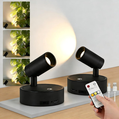 Kambo LED Spotlight Aufladbar, Kabellose Wandlampe, Akku Spot 4000Mah, Bodenstra