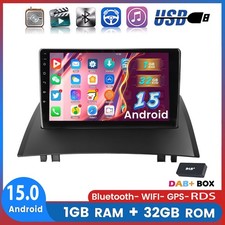 DAB+ Autoradio Android 15 Für Renault Megane 2 2002-09 9" Apple Carplay GPS Navi