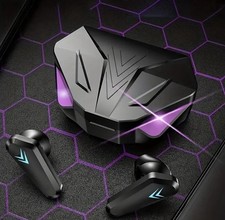 Wireless Gaming Earbuds Bluetooth 5.1 Headphones LED Display Bass TWS M28 Black