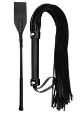 Leather Riding Crop for Adult Play, Faux Leather Riding Flogger Whip Black 18...