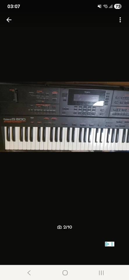 ROLAND G-600 SYNTHESIZER  KEYBOARD  DAS GERÄT FUNKTIONIERT EINWANDFREI.