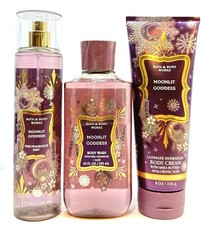 Bath  Body Works Moonlit Goddess Fragrance Mist, Body Cream  Body Wash -3 Pc.