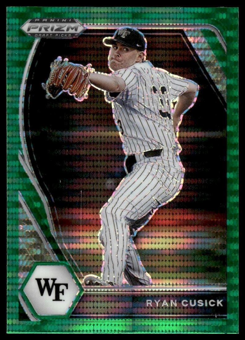 2021 Panini Prizm Draft Picks #PDP24 Ryan Cusick Green Pulsar Prizm Wake Forest