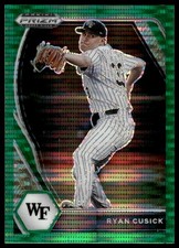 2021 Panini Prizm Draft Picks #PDP24 Ryan Cusick Green Pulsar Prizm Wake Forest