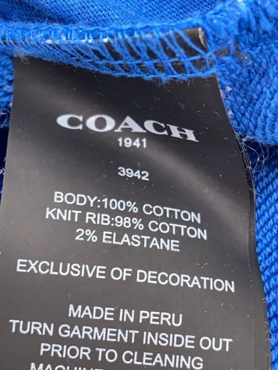 Felpa Coach con cappuccio S cotone blu usata