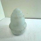 Vintage 1930s Frosted Glass Lamp Shade Globe Art Deco Milk Glass Light Fixture