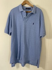 Polo Ralph Lauren Shirt Mens XL Blue Short Sleeve 100 Cotton collar spring