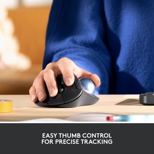 Logitech ERGO M575 Wireless Trackball Mouse for Business - Ergonomic Design, Sec - Picture 7 of 10
