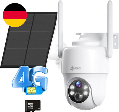 ANRAN 2K HD 3G/4G LTE Überwachungskamera Aussen Akku Mit SIM Karte+32Gb SD Karte