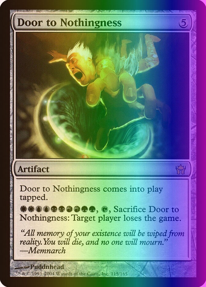 MTG Magic the Gathering Door to Nothingness (115/165) Fifth Dawn LP FOIL