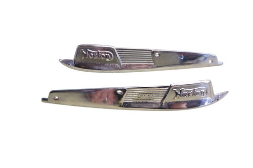Norton 750 Atlas Dominator Matched Pair Original Badges Trim For Gas Tank *RG28 