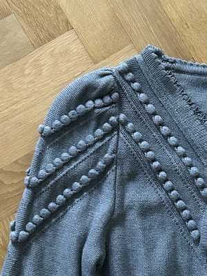 Selected femme Strickjacke Gr S 36 Grau 100% Baumwolle Trachtenjacke Muster Fest