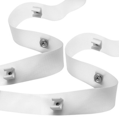 2 Pack RV Clear Glide Tape, 1/2 inch Glides, 72 inches Curtain White 