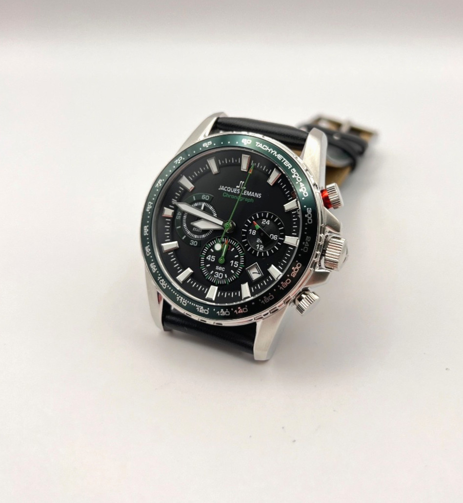 Jacques Lemans cronógrafo reloj de pulsera reloj para hombres Liverpool 1-2099C acero inoxidable