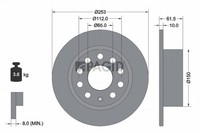 2X Pagid Bremsscheibe 56066NC FüR Skoda Octavia 3 Combi 5E5 5E6 5E3 NL3 NR3 TSI