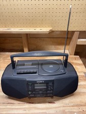 Sony CFD-S33 AM/FM Radio CD Cassette Tape Player w/ Mega Bass - FOR REPAIR READ