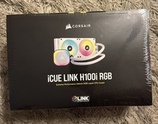 NEW, FREE SHIP CORSAIR iCUE LINK H100i RGB Liquid CPU Cooler - RGB Fans - White