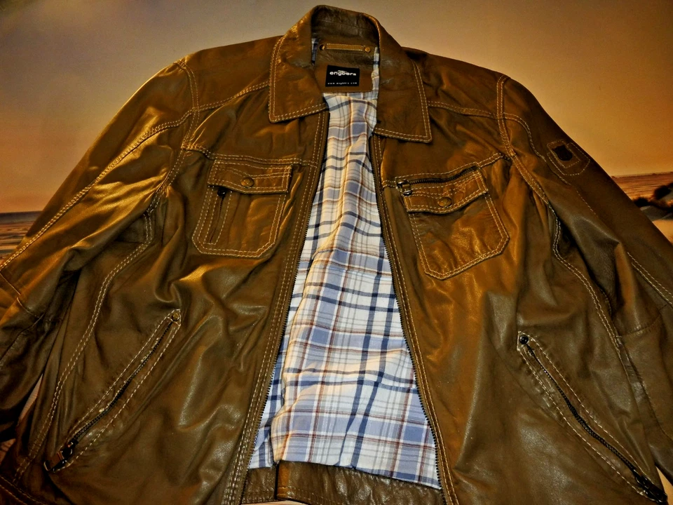 Engbers Lederjacke Lammnappa Gr 52 Lamm Nappa Leder Jacke - Bild 2 von 4