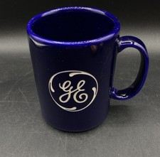 GE General Electric Blue Coffee Mug Advertising Vintage