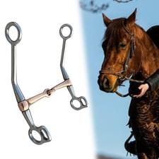 Horse Snaffle Bit H Shape Easy to Use Stallion Training Bit for Performance