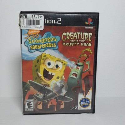Spongebob Squarepants Creature from the Krusty Krab PS2 PlayStation 2 -GOOD CIB