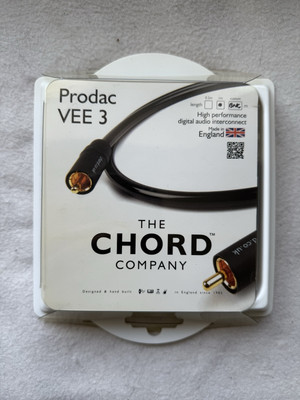 Chord Company Prodac VEE 3 Digital S/PDIF Audio Cable 1 Meter Original