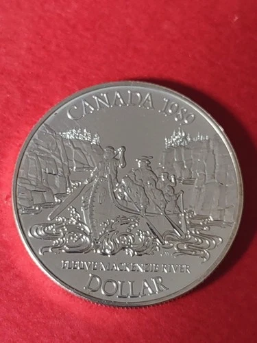 Canada Silver ,One Dollar, McKenzie River  1989  23,5Gr Uncirculated