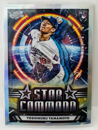 2024 Topps Cosmic Chrome Yoshinobu Yamamoto Star Command Insert RC