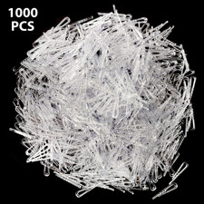 1000 Pcs U Shape Plastic Alligator Clips with Teeth Clear Shirt Folding Clips...