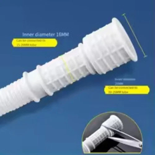 1-5M White Drain Hose Pipe Inlet Extension Tube for Washing Machine & Fauces - Image 4 of 4