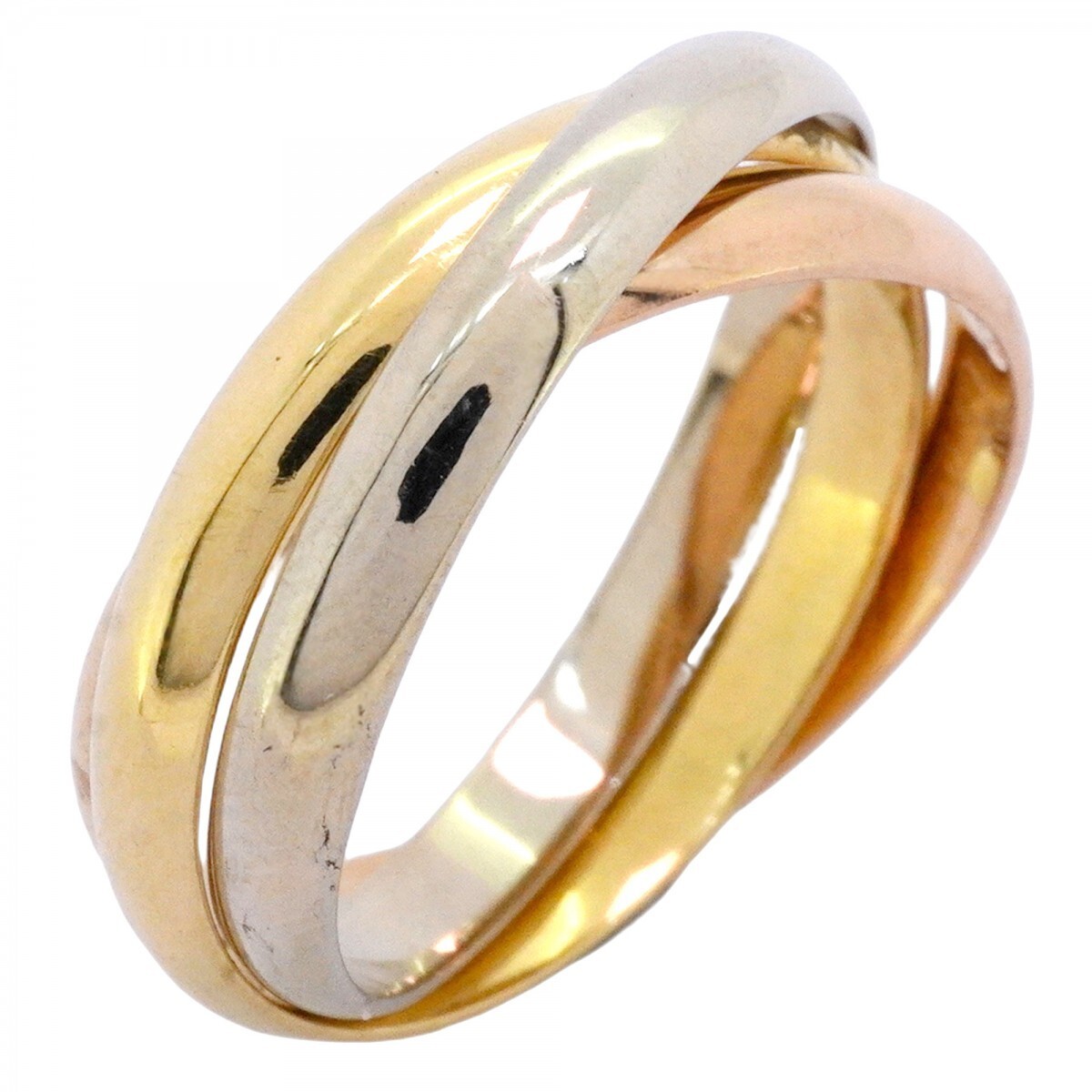 Cartier Trinity Ring 18K White Yellow Pink Gold Size 49 241042-image