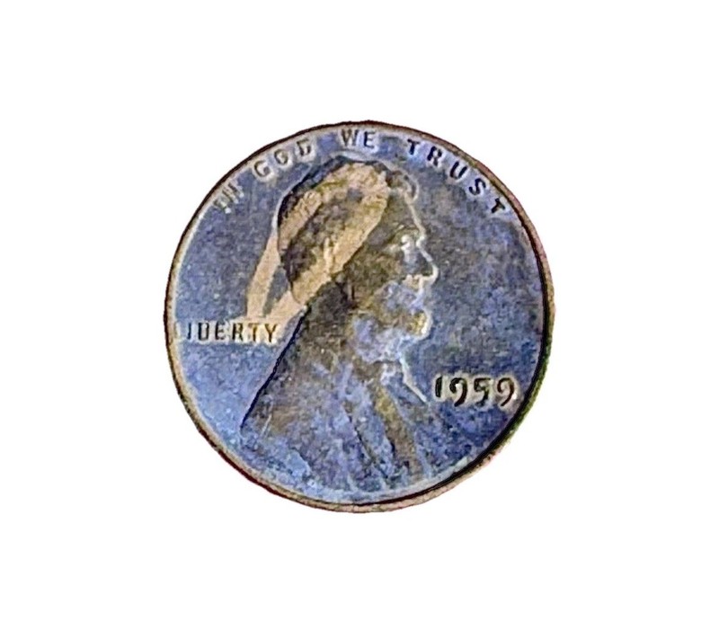 1959 P Lincoln Penny with Celestial Angel Halo Appearance. Very Vibrant Colors!