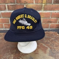 VTG USS Robert G Bradley FFG 49 Patch Snapback Hat Trucker Cap 10 Made In USA