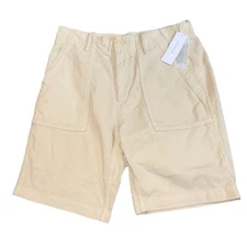 Outerknown Men Size 28 8" Seventy Seven Organic Cotton Corduroy Shorts Beige