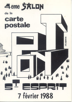 PONT-SAINT-ESPRIT 4th Salon de la carte postcard 1988