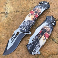 Folding Knife Pocket Knife Spring Open Assist Survival Hunting Tactical Knife