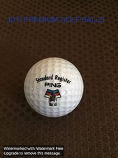 PING GOLF BALL-AQUA/WHITE PING 1.STANDARD REGISTER PING LOGO.....7/10..