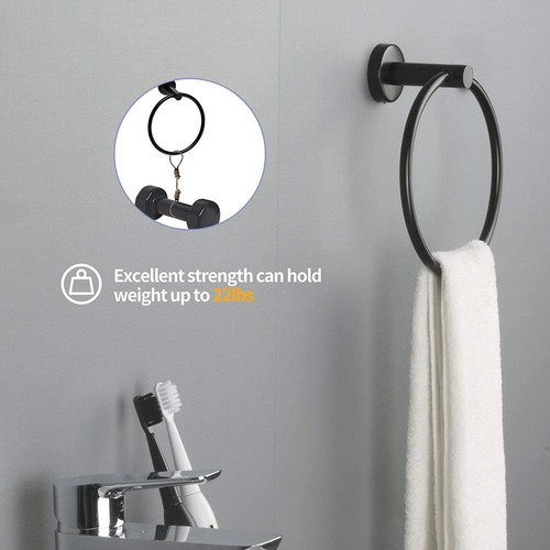 High Quality 6 Pcs Stainless Steel Bathroom Towel Rack Set Wall Mount - Picture 7 of 7