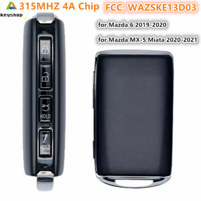 4B Smart Key for Mazda 6 MX-5 Miata 2019 20 2021 Remote Fob WAZSKE13D03 Unlocked