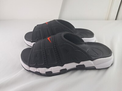 Nike Air More Uptempo Slides Black White Red FJ2708-001 for 