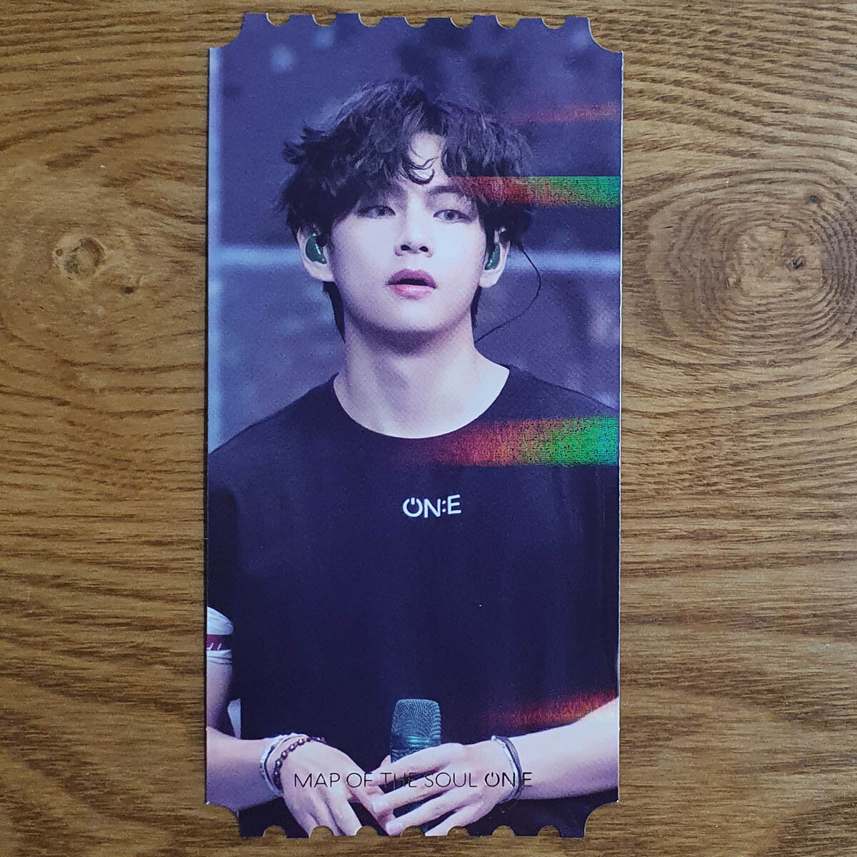 V Taehyung Official Hologram Photo Ticket BTS Map Of The Soul ON:E