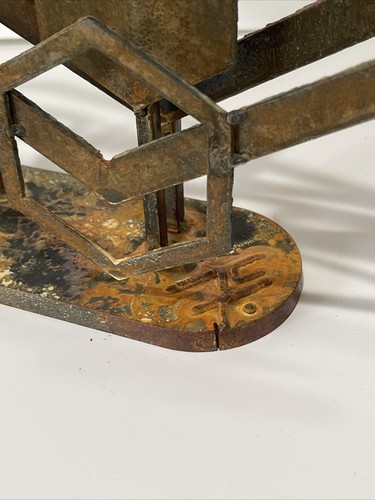 ABSTRACT METAL SCULPTURE MODERNISM EXPRESSIONISM BRUTALISM FRANK COTA LISTED - Picture 7 of 11