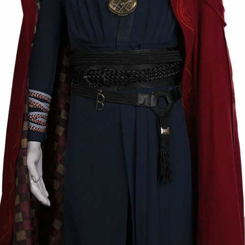 Doctor Strange Cloak Red Robe Ring Necklace Cosplay Dr Strange Full Set Costumes - Picture 10 of 12