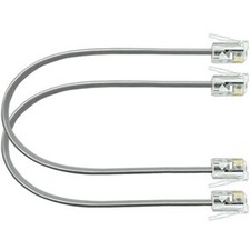 2Pack 8 Inch Short Phone Cord Short Telephone Cord Short Phone Line Cord RJ11...